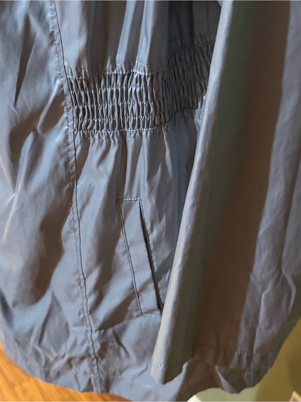 Chico's Collection Silver-Gray Lightweight Travel Rain Jacket Size 3 US 16 / XL - Picture 11 of 12